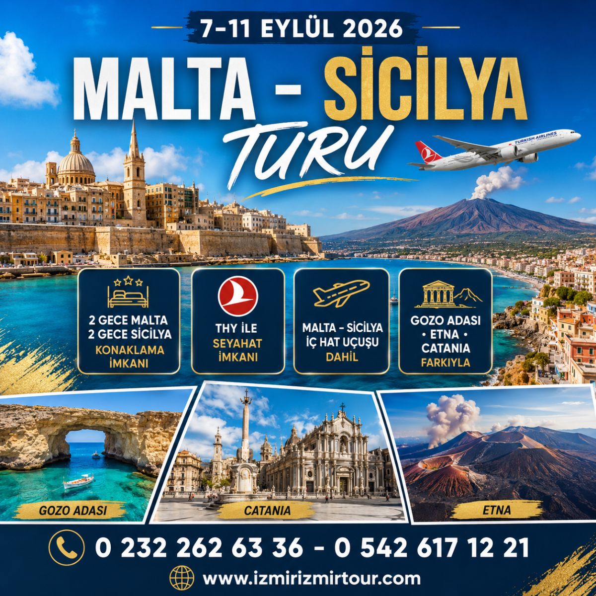 İstanbul Çıkışlı Malta - Sicilya Turu