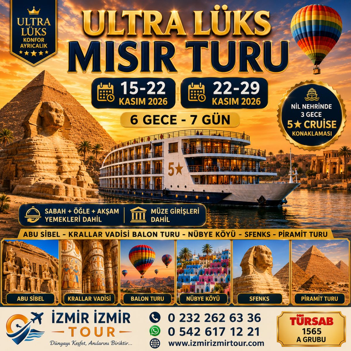Ara Tatilde Mısır Turu (ABU  SİMBEL TURU DAHİL)