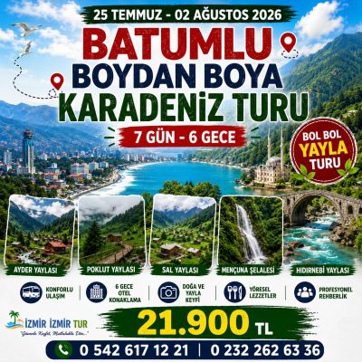 İzmir Çıkışlı Boydan Boya Karadeniz Turu